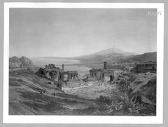 Landschaft bei Taormina mit Ruinen by Johann Anton Castell