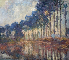 Les peupliers, automne by Claude Monet