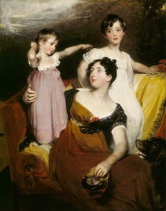Lydia Elizabeth Hoare, Lady Acland (1786-1856) with her Two Sons Thomas later 11th Bt (1809-1898) and Arthur (1811-1857) by Thomas Lawrence