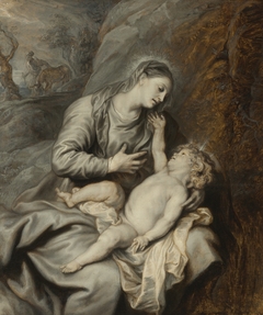 Madonna and Child with Rest on the Flight into Egypt by Anthony van Dyck