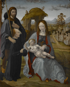 Madonna and Child with Saint and a Donor by Master of the Pala Sforzesca
