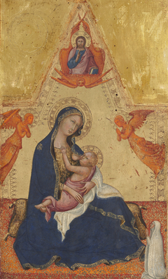 Madonna of Humility, The Blessing Christ, Two Angels, and a Donor [obverse] by Andrea di Bartolo