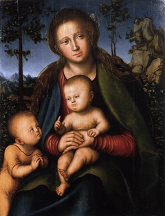 Madonna with Child with Young John the Baptist by Lucas Cranach the Elder
