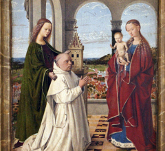 Mary with the Child, St. Barbara and a Carthusian Monk by Petrus Christus