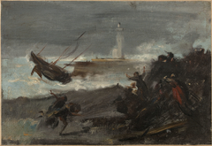Naufrage dans le port de Dieppe by Jean-Baptiste Carpeaux