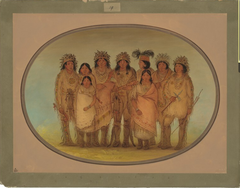 Nine Ojibbeway Indians in London by George Catlin