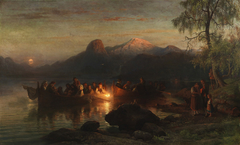 Norwegisches Fischerbegräbnis by Georg Saal