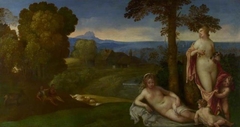 Nymphs and Children in a Landscape with Shepherds