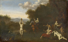 Nymphs and Satyrs in a Landscape by Daniel Vertangen
