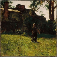 Old Fairbanks House, Dedham, Massachusetts by Childe Hassam