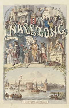 Ontwerp voor de omslag van Nalezing van Johannes ter Gouw, 1865 by Johan Coenraad Leich