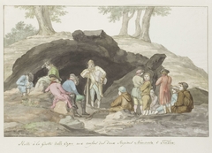 Oponthoud bij de Grotte delle Capre aan de grens bij Nemorosa en Fredda by Louis Ducros