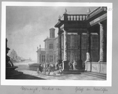 Palast am Meeresufer mit Staffage by Hendrik van Steenwijk II