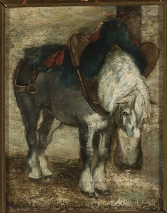 Percheron harnessed by Piotr Michałowski