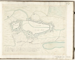 Plattegrond van Zoutleeuw, 1705 by Samuel Du Ry de Champdoré