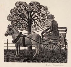 Pony and Trap - Eric Ravilious - ABDAG006784 by Eric Ravilious