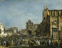 Pope Pius VI blessing the People of Venice in 1782