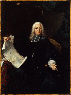 Portrait de l'abbé Jean de Lagrive (1689-1757), géographe et graveur. by Anonymous