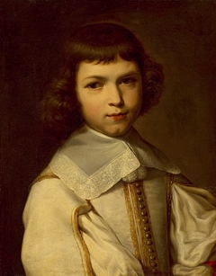 Portrait of a boy in white doublet. by Anonymous