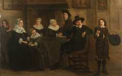 Portrait of a family in an interior, circa 1650