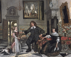 Portrait of a Family in an Interior by Emanuel de Witte