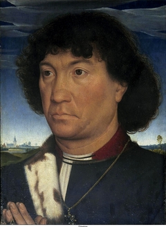 Portrait of a man of the family Lespinette by Hans Memling