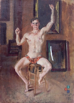 Portrait of a Seated Young Man by Denman Ross