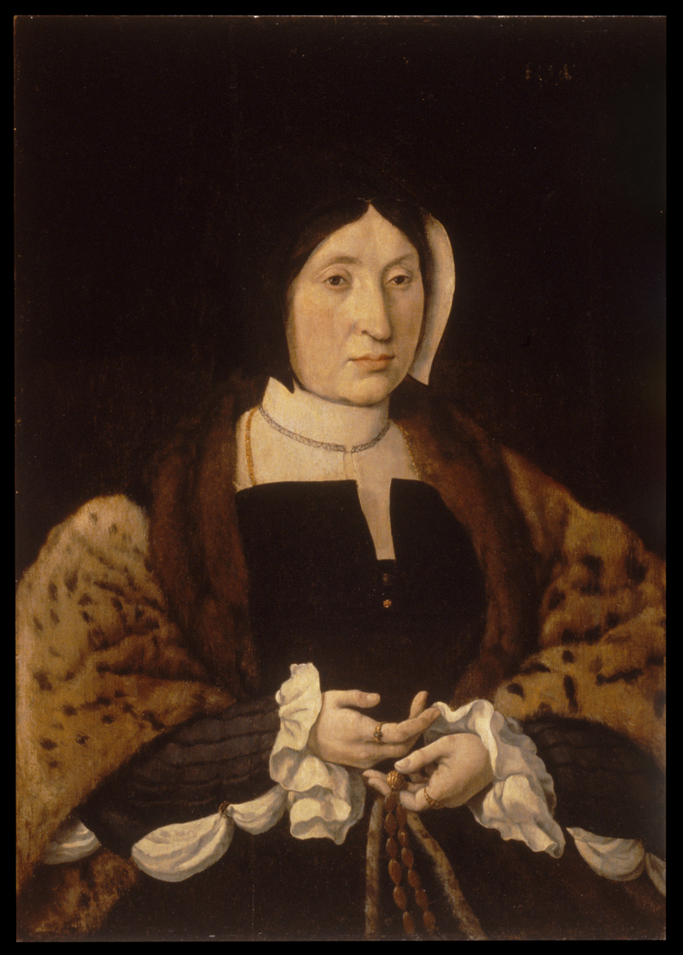 Portrait of a Woman in a Leopard Cloak