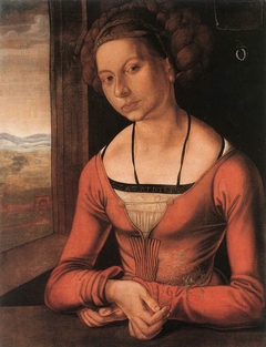 Portrait of a Young Fürleger with Her Hair Done Up by Albrecht Dürer