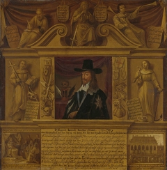 Portrait of Charles I, King of England, in a Frame with Allegorical Figures and Historical Representations