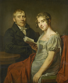 Portrait of Hendrik Arend van den Brink with his Wife Lucretia Johanna van de Poll by Louis Moritz