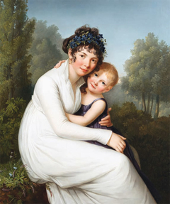 Portrait of Madame de Lucqui with her daughter by Marie-Victoire Lemoine