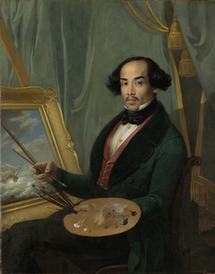 Portrait of Raden Syarif Bustaman Saleh by Friedrich Carl Albert Schreuel