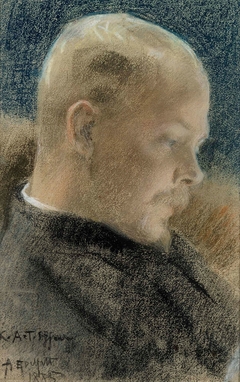 Portrait of the Author Karl A. Tavaststjerna (Portrait of Karl A.Tavaststjerna the Writer) by Albert Edelfelt