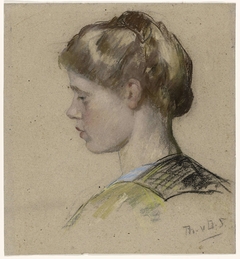 Portret van een jonge vrouw by Thérèse Schwartze