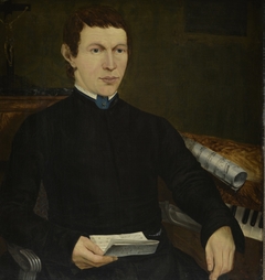 Portret van J.G. Holthuyzen (1805 Venray - St. Truiden 1855) by A Aerts Pieterszoon