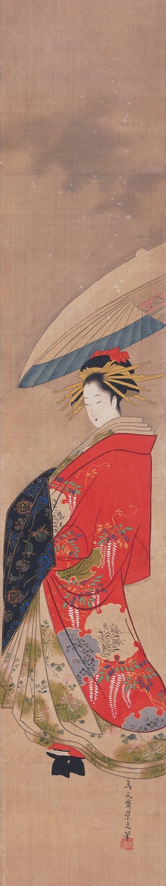 Prostitute at a Parade by Chōbunsai Eishi