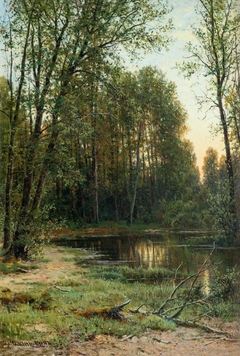 Речная заводь в лесу by Ivan Shishkin