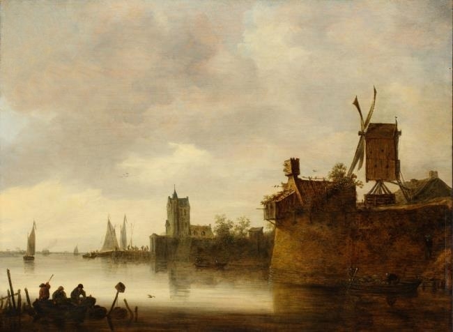 River Landscape with a Mill