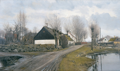 Road by the Village Pond in Baldersbrønde by Laurits Andersen Ring