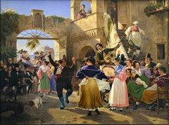 Romans Gathered for Merriment at an Osteria by Wilhelm Marstrand