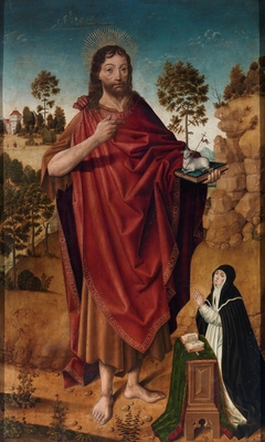 Saint John the Baptist and a Donor by Diego de la Cruz