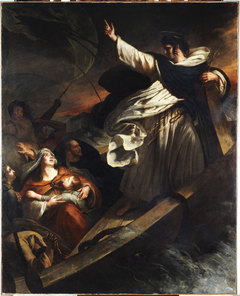 Saint Thomas d'Aquin prêchant la confiance en Dieu pendant la tempête by Ary Scheffer
