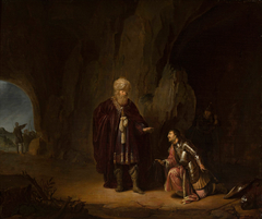 Saul and David in the cave of En-Gedi
