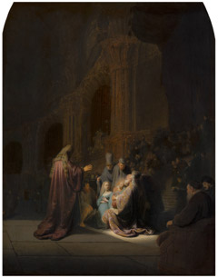 Simeon's song of praise by Rembrandt