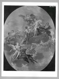 sketch for allegoric plafond-picture by Johann Georg Platzer