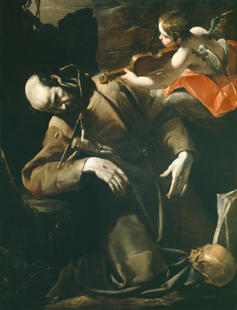 St. Francis of Assisi in Ecstasy before a Cherub with a Violin