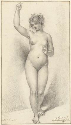 Staande naakte vrouw by David Pièrre Giottino Humbert de Superville