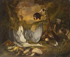 Still life with dogs by Jacob Xavier Vermoelen