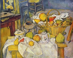 Still life with fruit basket by Paul Cézanne